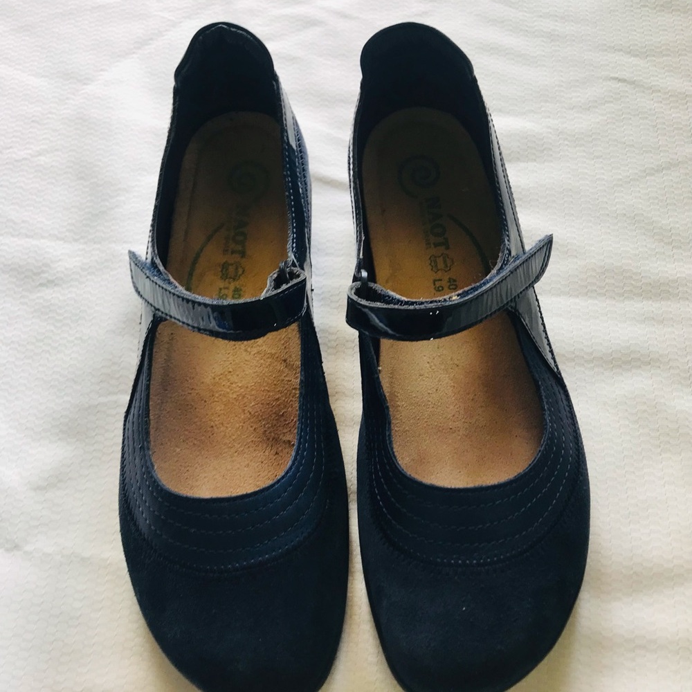 NAOT suede Women's Navy blue Mary Jane Shoes - Picture 3 of 14